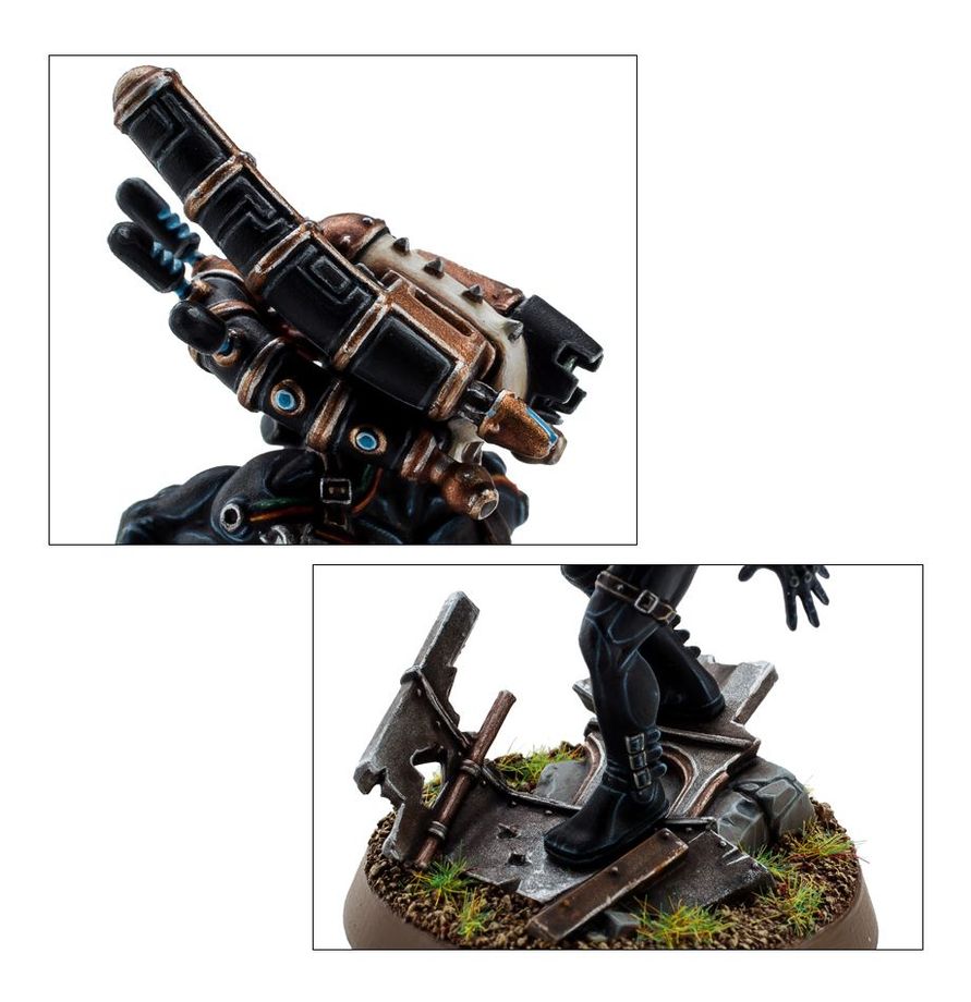 Culexus Assassin – figurka Warhammer 40,000, detal głowy z Animus Speculum
