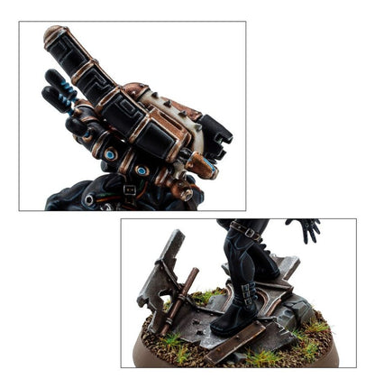 Culexus Assassin – figurka Warhammer 40,000, detal głowy z Animus Speculum
