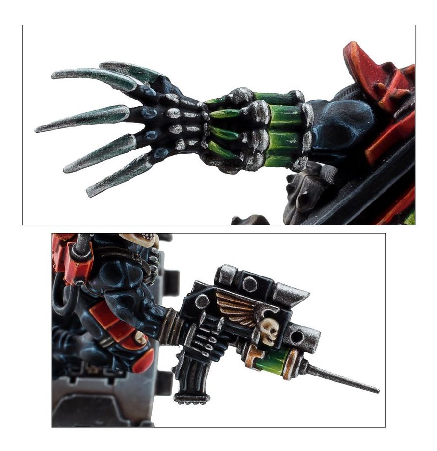 Eversor Assassin – figurka Warhammer 40,000, detal broni i szponów
