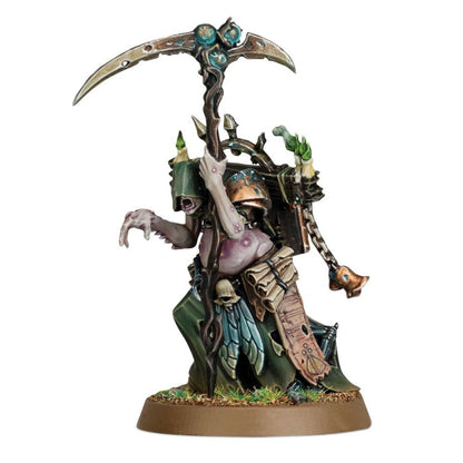 Rotbringer Sorcerer Maggotkin of Nurgle Warhammer AoS – figurka pomalowana widok z przodu, 83-61