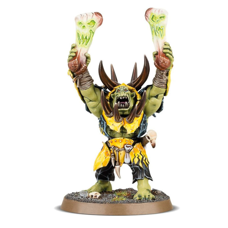 Orruk Warchanter Ironjawz Warhammer AoS – figurka pomalowana widok z przodu, 93-13