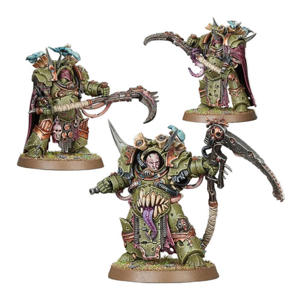 Deathshroud Terminators Death Guard - 3 modele z manreaper i plaguespurt gauntlet - Warhammer 40,000