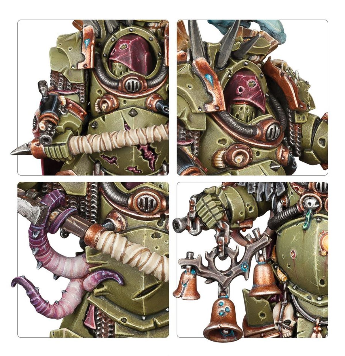 Deathshroud Terminators Death Guard - pudełko zestawu 3 modeli strażników Mortariona - Warhammer 40,000