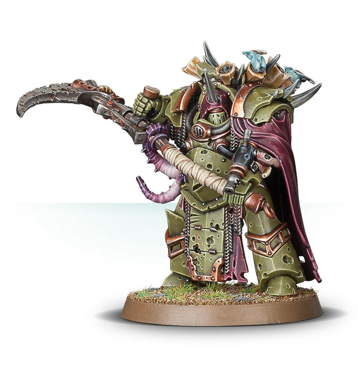 Deathshroud Terminator Death Guard - champion z dzwonem Nurgla i manreaperem - Warhammer 40,000