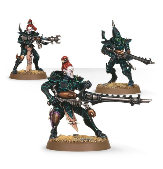 Kabalite Warriors Drukhari - trzech wojowników z splinter rifle i blasterem - Warhammer 40,000
