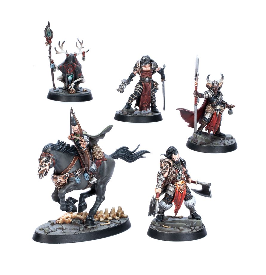 Brand's Oathbound - 5 figurek Broken Nadja z kosturem Dendrel Direbrand z młotem Warqueen Tanari z włócznią Singri Brand na koniu i Gunnar Brand z toporem Darkoath Age of Sigmar