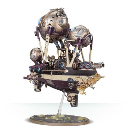 Arkanaut Frigate - widok z prawej z ciężkim hakiem niebieskim i endrynami Kharadron