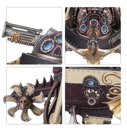 Arkanaut Frigate - detale aethershot carbine bomb rack śmigła endryna i kadłuba z runą