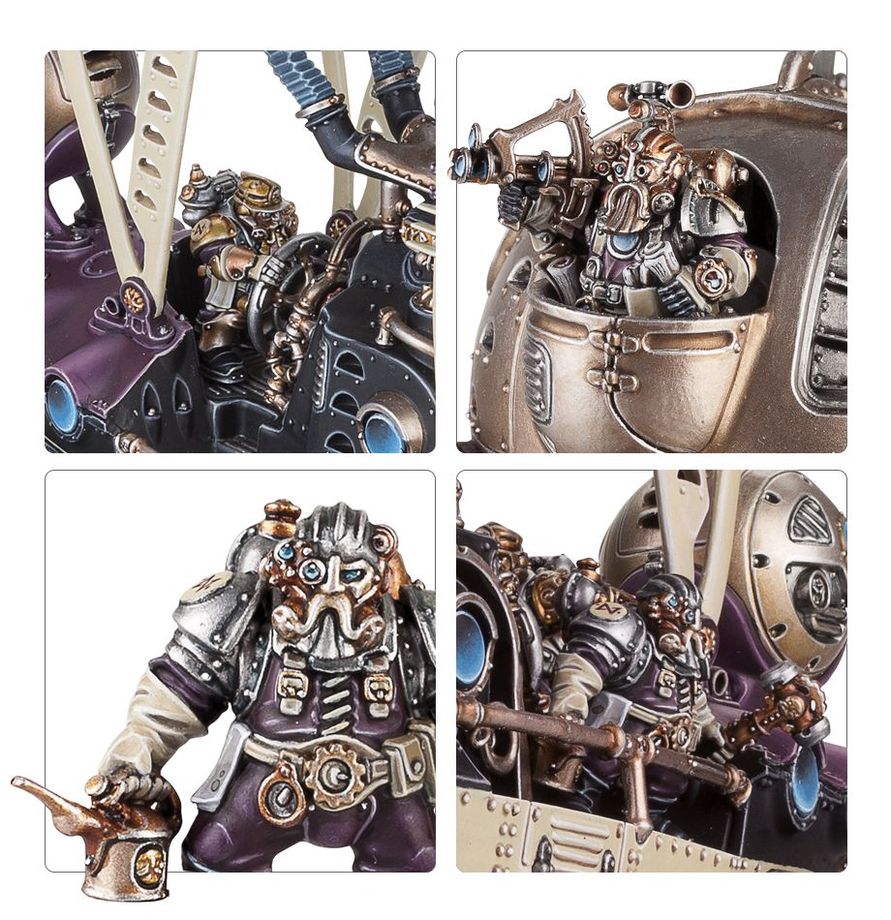 Arkanaut Frigate - detale załogi nawigator kanonier kapitan i inżynier Kharadron

