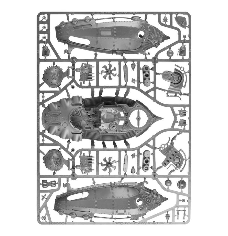 Arkanaut Frigate - ramka plastikowa z kadłubem pokładem śmigłami i wyposażeniem