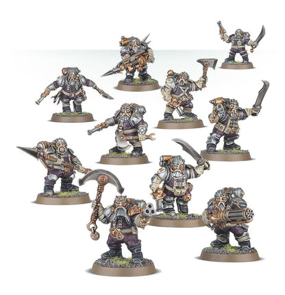 Arkanaut Company - 10 modeli duardin piratów w uszczelnionych kombinezonach z pistoletami i tasakami - Warhammer Age of Sigmar