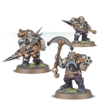 Arkanaut Company - 3 modele: Arkanaut ze skyhook, Company Captain z sierpem i pistoletem, Arkanaut z light skyhook - Warhammer Age of Sigmar