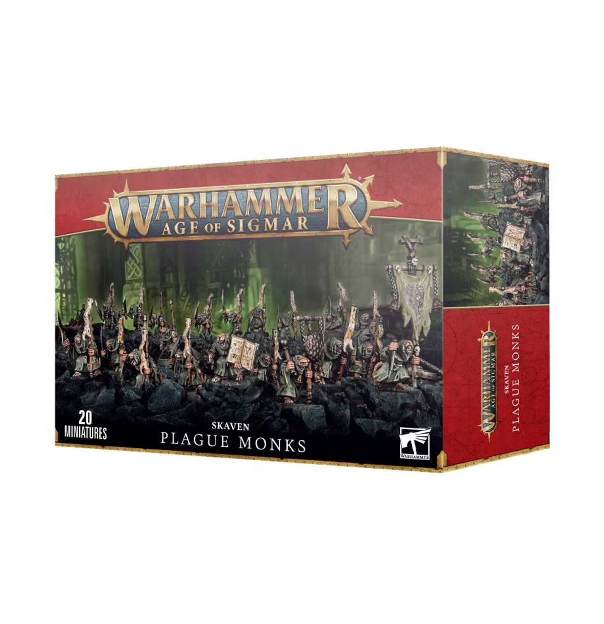 Plague Monks Skaven Clans Pestilens - pudełko zestawu 20 miniatur Warhammer Age of Sigmar
