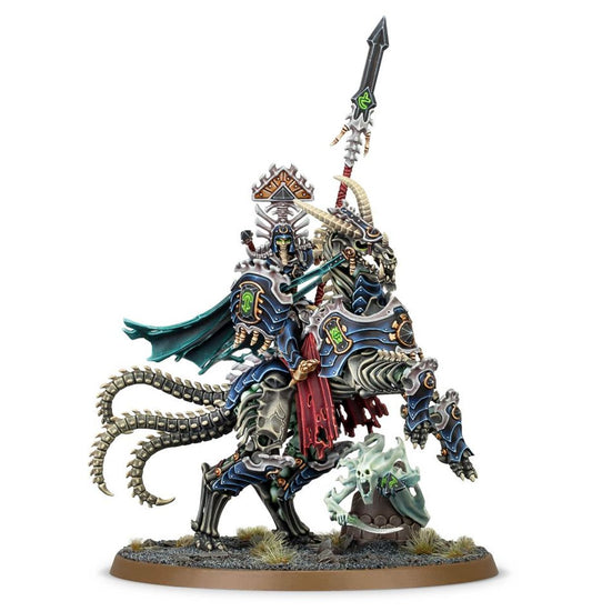 Arch-Kavalos Zandtos - model dowódcy na szkieletowym wierzchowcu z Dark Lance i turkusowym płaszczem - Warhammer Age of Sigmar