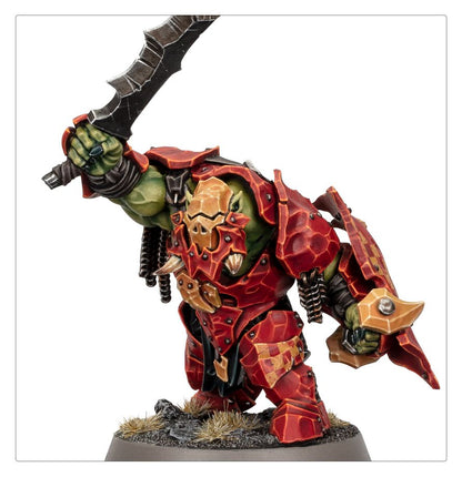 Orruk Ardboy - czerwony pancerz wielki miecz i tarcza Ironjawz Orruk Warclans Warhammer Age of Sigmar
