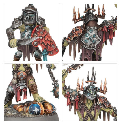 Killaboss with Stab-grot - detale Stab-grota naramiennika nóg z flailem i głowy z rogami