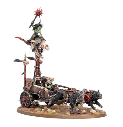 Snarlboss on War-Wheela - wariant Frazzlegit Shaman na czaszce z kosturem