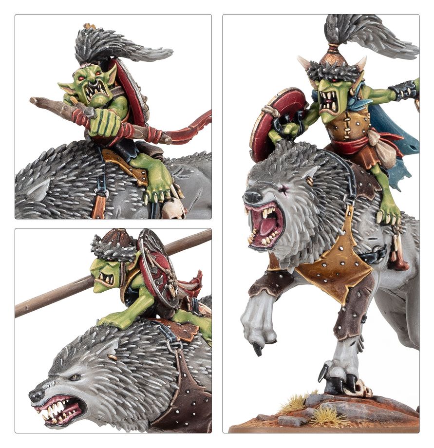 Snarlboss and Wolfgit Retinue - detale Wolfgita z łukiem głowy Snarlfanga i Snarlbossa
