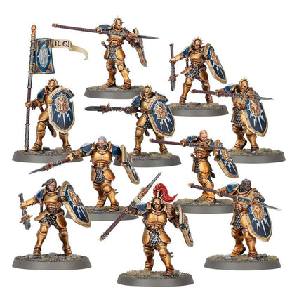 Vindictors Stormcast Eternals - 10 modeli ze stormspears i tarczami w złotej zbroi - Warhammer Age of Sigmar