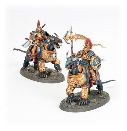 Dracothian Guard - 2 modele: Tempestor z crossbow i Fulminator z glaive na Dracothach - Warhammer Age of Sigmar