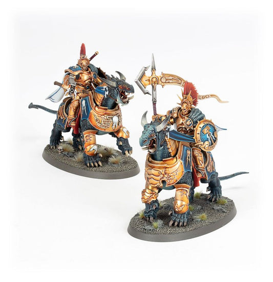Dracothian Guard - 2 modele: Tempestor z crossbow i Fulminator z glaive na Dracothach - Warhammer Age of Sigmar