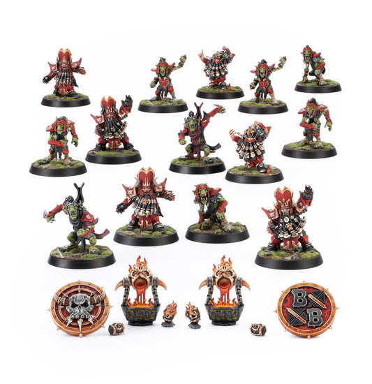 Chaos Dwarf Blood Bowl Team Zharr-Naggrund Ziggurats - 14 modeli drużyny na boisku - Blood Bowl