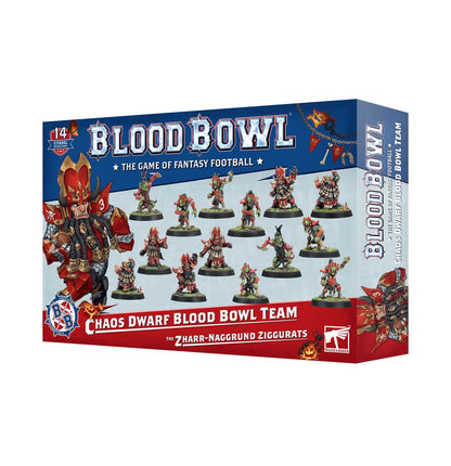 Chaos Dwarf Blood Bowl Team The Zharr-Naggrund Ziggurats - pudełko zestawu 14 modeli - Blood Bowl