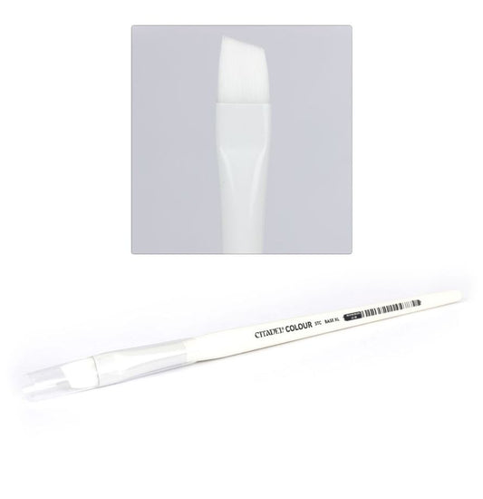 Citadel STC XL Base Brush - szeroki syntetyczny pędzel do bazowania dużych modeli Warhammer rozmiar XL z białą rączką Games Workshop