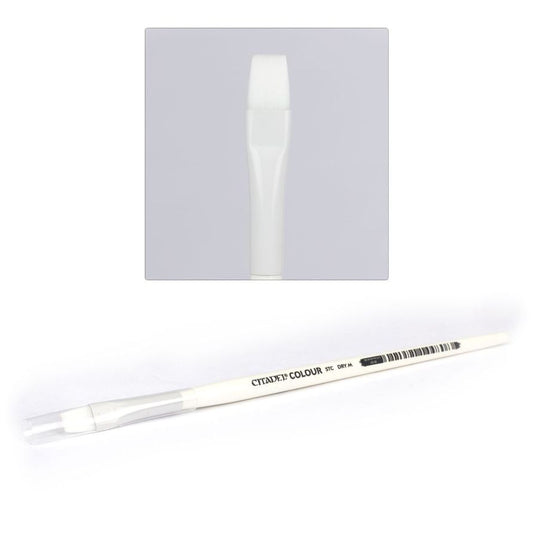 Citadel STC M Dry Brush - syntetyczny pędzel do drybrushing modeli Warhammer rozmiar M z białą rączką Games Workshop
