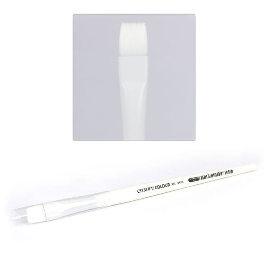 Citadel STC L Shade Brush - szeroki syntetyczny pędzel do shadingu dużych modeli Warhammer z białą rączką Games Workshop