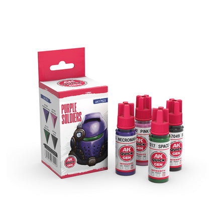 Purple Soldiers AK17523 - butelki farb akrylowych Quick Gen AK Interactive - AK Interactive

