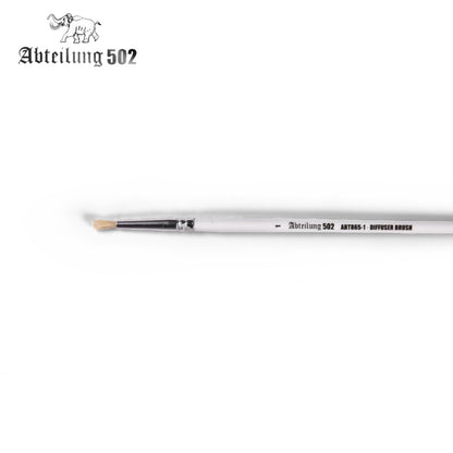 Abteilung 502 Diffuser Brush No. 1 ABT865-1 - zbliżenie na twarde naturalne włosie 8mm pędzla diffuser