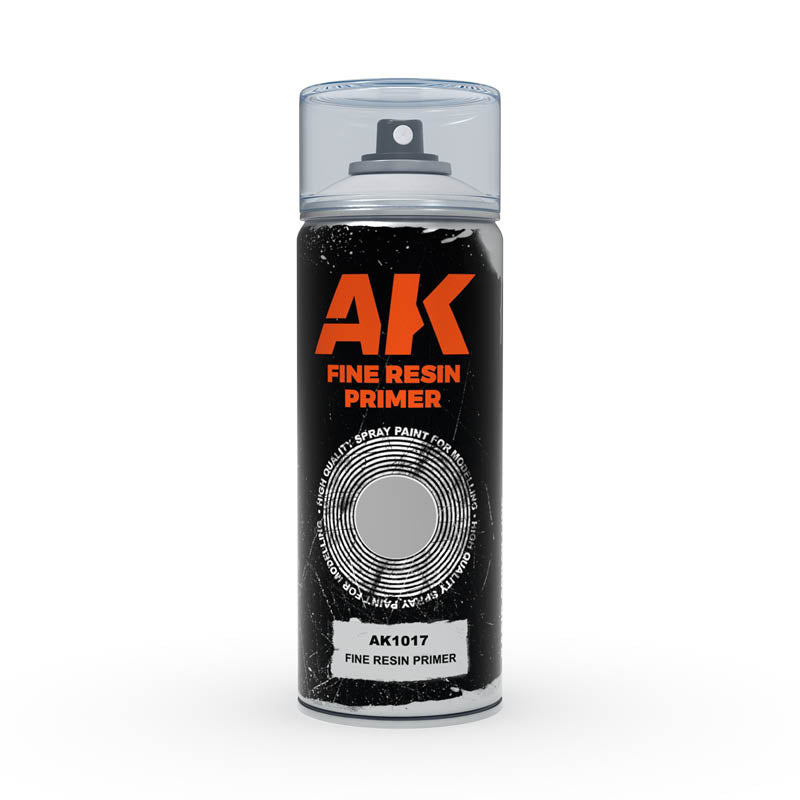 Fine Resin Primer 150ml AK Interactive AK1017 - szary podkład w sprayu do elementów żywicznych - AK Interactive
