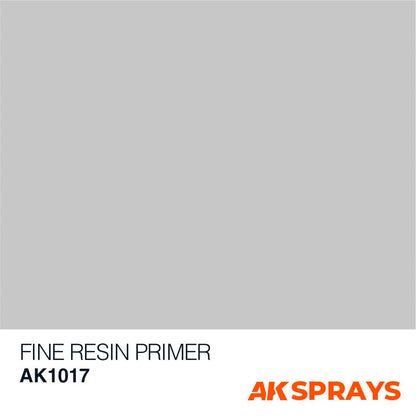 Fine Resin Primer AK1017 kolor szary - próbka koloru podkładu do żywicy - AK Interactive
