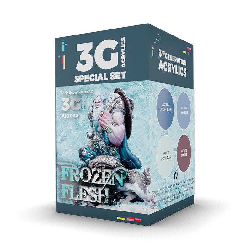 Frozen Flesh AK Interactive 3G Acrylics Special Set AK1066 - zestaw 4 farb akrylowych do zmrożonej skóry i nieumarłych - AK Interactive
