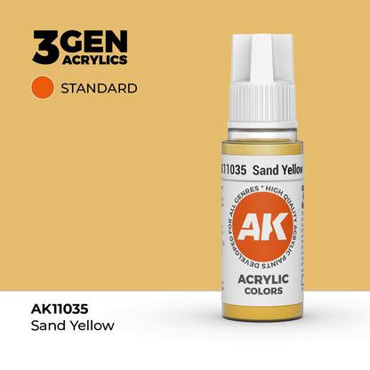 Sand Yellow 17ml AK Interactive Standard AK11035 - jasny piaskowy odcień żółci farba akrylowa do modeli i figurek - AK Interactive
