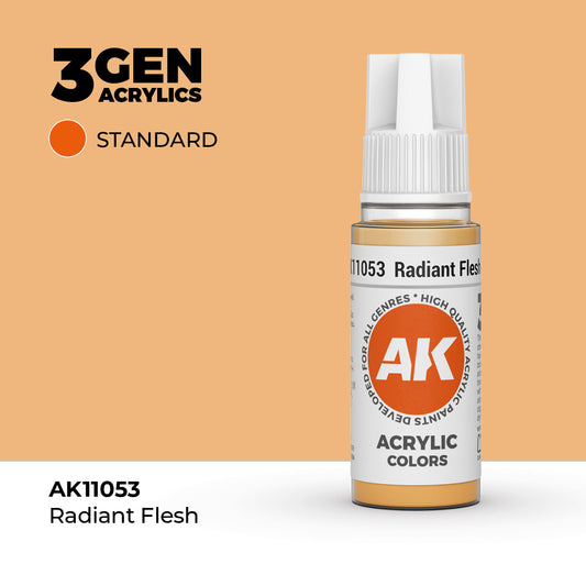 Radiant Flesh 17ml AK Interactive Standard AK11053 - świetlisty jasny odcień karnacji farba akrylowa do figurek i modeli - AK Interactive
