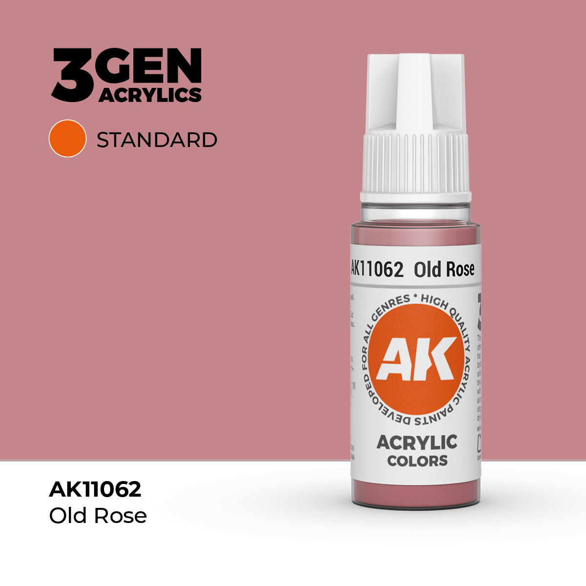 Old Rose 17ml AK Interactive Standard AK11062 - stonowany vintage'owy odcień różu farba akrylowa do modeli i figurek - AK Interactive
