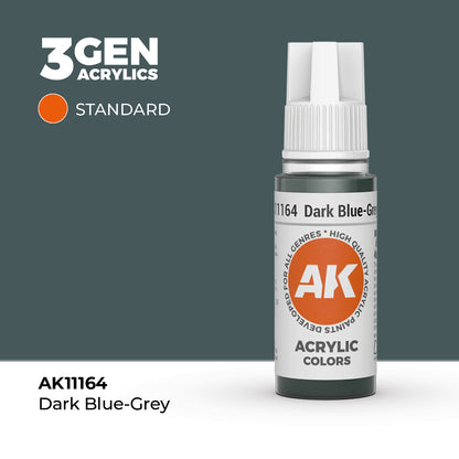 Dark Blue-Grey 17ml AK Interactive Standard AK11164 - głęboki ciemny odcień niebiesko-szarego farba akrylowa do modeli i figurek - AK Interactive
