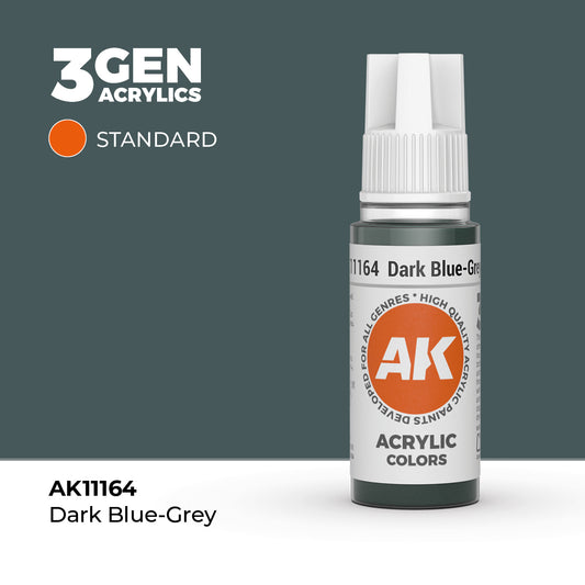 Dark Blue-Grey 17ml AK Interactive Standard AK11164 - głęboki ciemny odcień niebiesko-szarego farba akrylowa do modeli i figurek - AK Interactive
