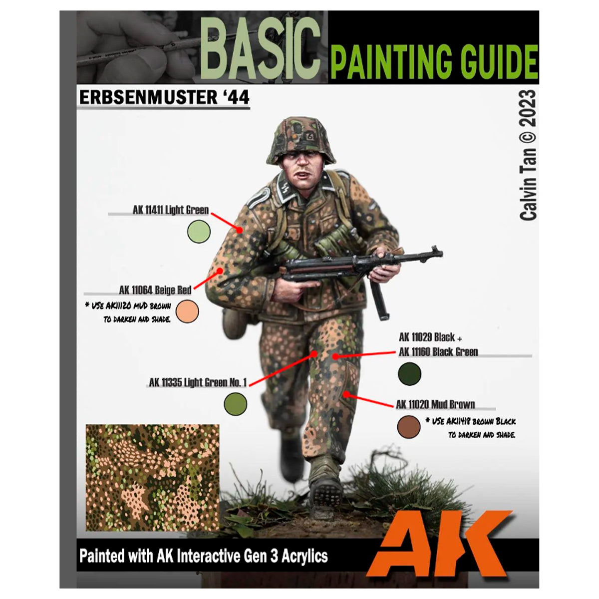 Zestaw Farb Signature Set Calvin Tan AK11759 - Basic Painting Guide Erbsenmuster 44 Calvin Tan 2023 - AK Interactive
