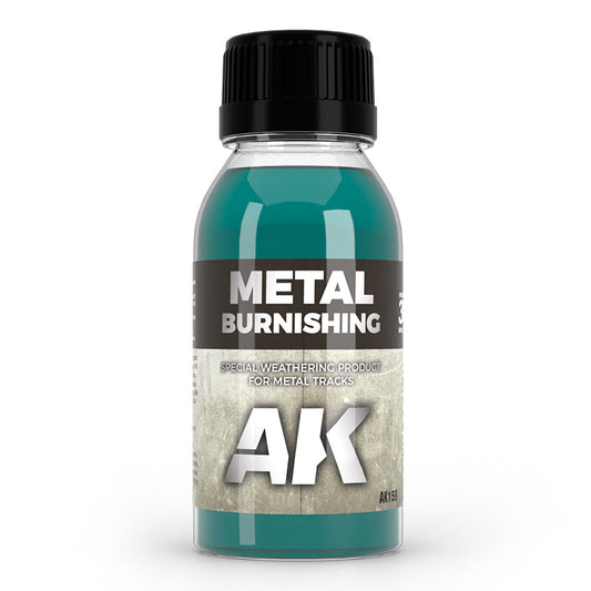 Metal Burnishing Fluid 100ml AK Interactive AK159 - płyn do patynowania metalowych gąsienic modeli - AK Interactive
