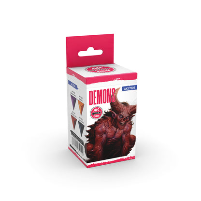 Demons AK Interactive Quick Gen AK17509 - zestaw 4 farb akrylowych do figurek demonów i istot piekielnych - AK Interactive
