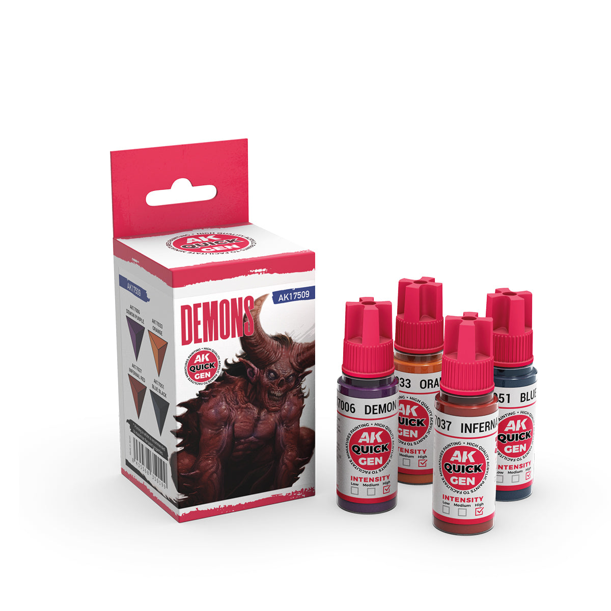 Demons AK17509 - butelki farb akrylowych Quick Gen AK Interactive - AK Interactive
