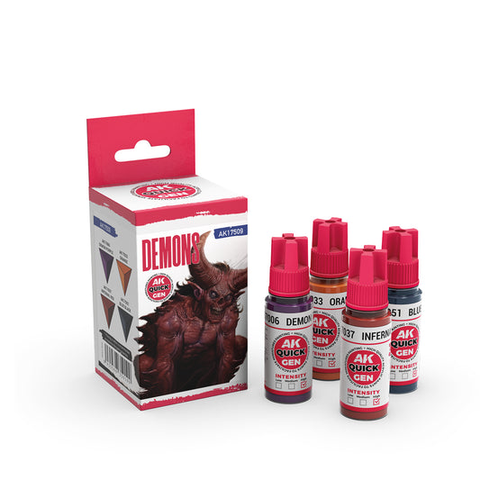 Demons AK17509 - butelki farb akrylowych Quick Gen AK Interactive - AK Interactive
