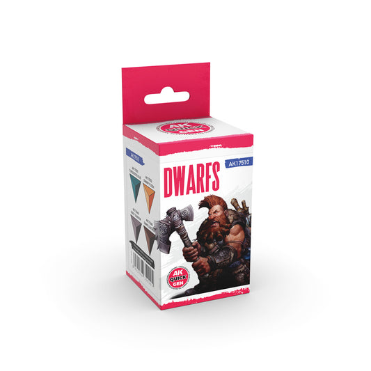 Dwarfs AK Interactive Quick Gen AK17510 - zestaw 4 farb akrylowych do figurek krasnoludów fantasy - AK Interactive

