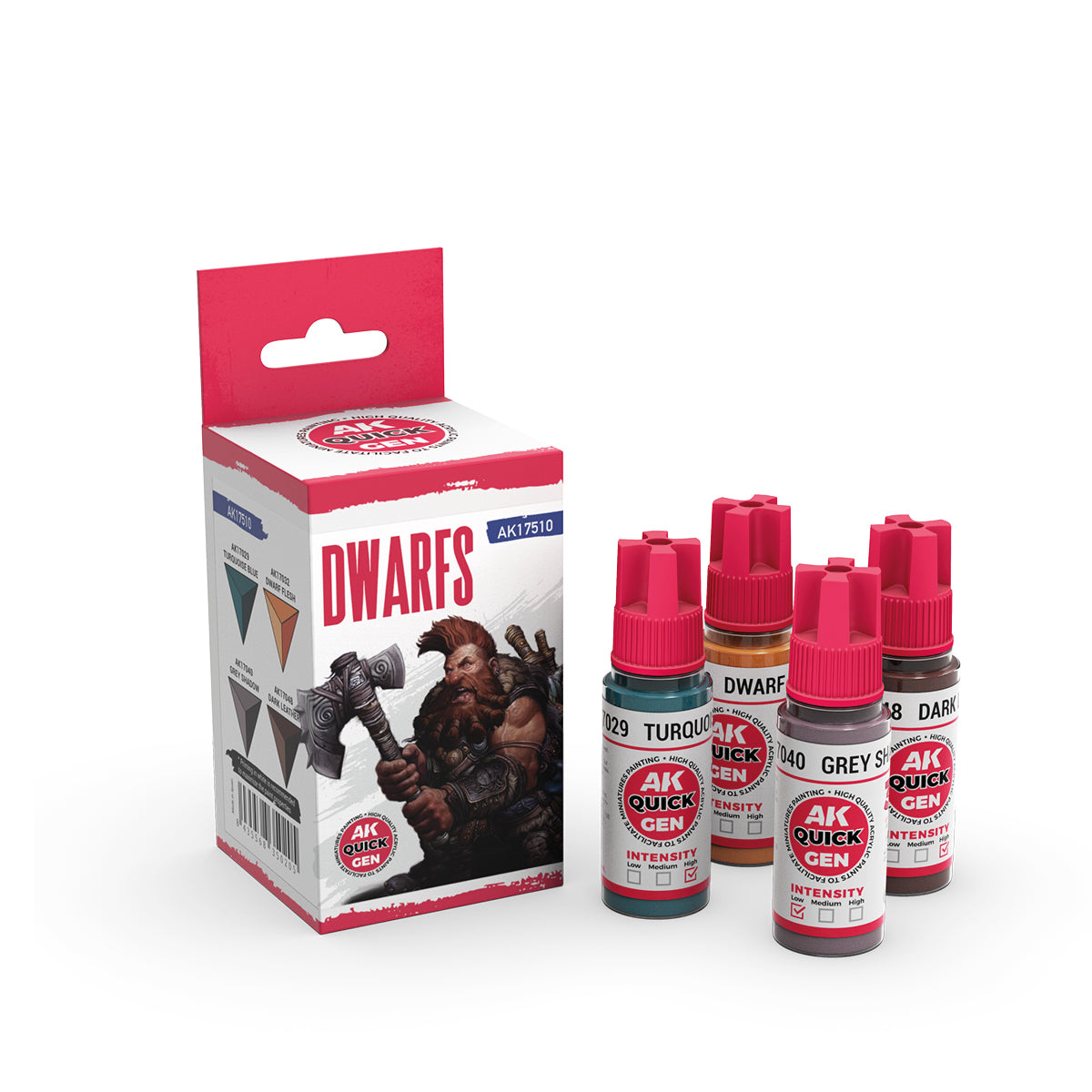 Dwarfs AK17510 - butelki farb akrylowych Quick Gen AK Interactive - AK Interactive
