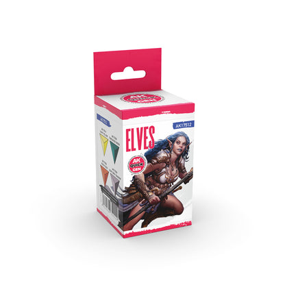 Elves AK Interactive Quick Gen AK17512 - zestaw 4 farb akrylowych do figurek elfów i leśnych wojowników - AK Interactive
