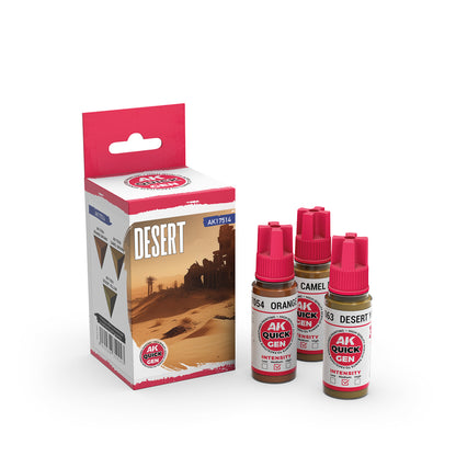 Desert AK17514 - butelki farb akrylowych Quick Gen AK Interactive - AK Interactive
