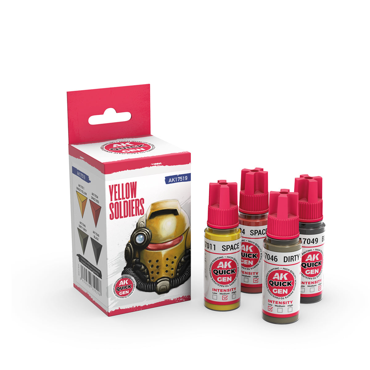 Yellow Soldiers AK17519 - butelki farb akrylowych Quick Gen AK Interactive - AK Interactive
